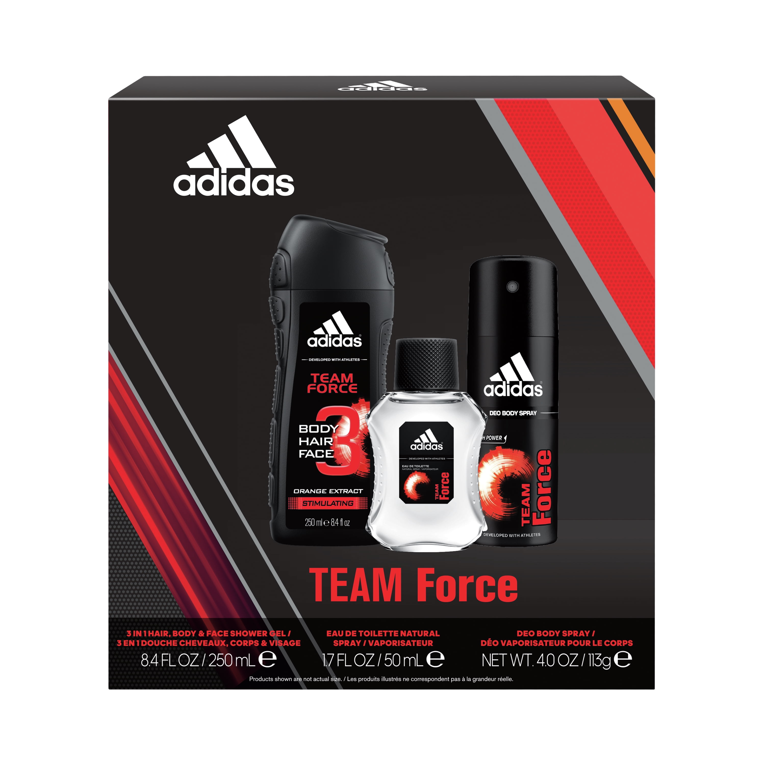 Adidas Team Force Deodorant Body Spray & Aftershave Holiday Gift Set