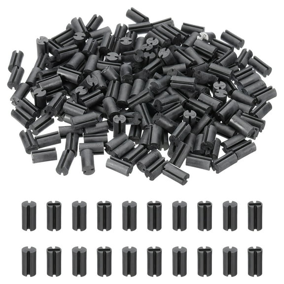 Uxcell 200 Pcs LED Spacer, 5mm OD 9mm Height Double Pit Nylon Light Emitting Diode Holder, Black