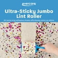 thumbnail image 6 of Evercare Jumbo Lint Roller – 60 Sheets per Roll, Refillable, Super Sticky, All‑Purpose Adhesive, X-Large Sheets, Pets, Clothing, Furniture, Crafts, 6 of 15
