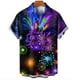 thumbnail image 4 of Camisa hawaiana con estampado 3D de fuegos artificiales de Feliz Año Nuevo para hombre, camisas de manga corta con solapa para vacaciones de verano, blusas casuales cómodas y elegantes, ropa, 4 of 5