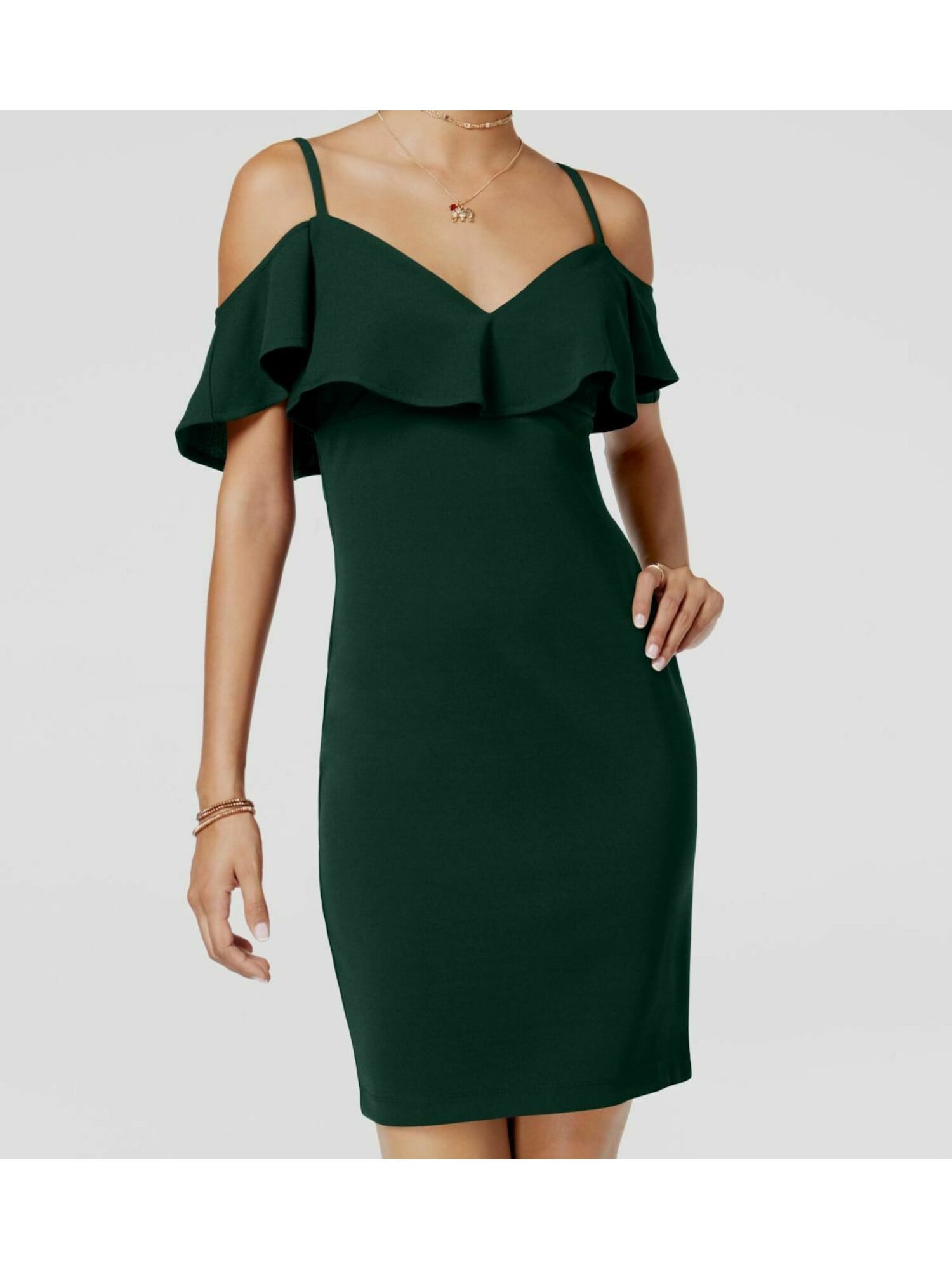 emerald green flare dress