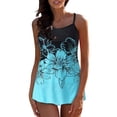 thumbnail image 3 of Womens Tankini Swimsuits Two Piece Floral Print Tank Tummy Control Bathing Suits With Boyshort, 3 of 8