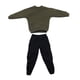 thumbnail image 4 of Conjunto de sudadera y pantalón casual a escala 1/6, disfraz para hombre de 12 pulgadas verde, 4 of 9