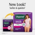 thumbnail image 2 of Night Defense Adult Incontinence Underwear for Women with Overnight Absorbency, 2 of 12
