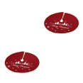 thumbnail image 3 of Kearding del árbol de Navidad Decoración del festival Copo de nieve de Navidad Árboles Faldas Vacaciones Año Nuevo Adornos decorativos Rojo oscuro 2piezas, 3 of 6