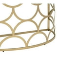 thumbnail image 6 of Bowery Hill Half Moon Glass Top Console Table with Metal Base in Gold, 6 of 7