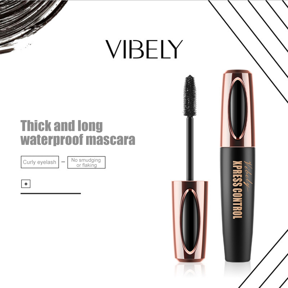 Vibely 4D Silk Fiber Eyelash Mascara Long-lasting Extension Makeup Kit ...