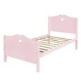 thumbnail image 6 of Wood Platform Bed Frame Twin Platform Bed with Wood Slat Support and Headboard Footboard No Box Spring Needed Wooden Slat Support, 6 of 7