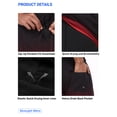 thumbnail image 3 of Mowujeit Mens Swim Trunks Quitck Dry Beach Shorts with Zipper Pockets and Compression Liner-Red Black L, 3 of 9