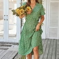 thumbnail image 1 of Vestido casual para mujer, vestido de verano con escote en V profundo para mujer Vestido de verano para mujer Vestido de manga corta de verano para mujer Top de línea, 1 of 6