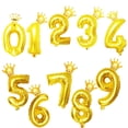 thumbnail image 4 of Números de Papel de con Decoración de de Cumpleaños, Adornos , Accesorios para fotografía de Recién Nacidos H Yotijar Globo de corona de número dorado, 4 of 7