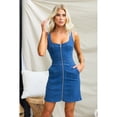 thumbnail image 5 of Spring/Summer Casual Slim Fit Denim Sleeveless Dress for Women, 5 of 5