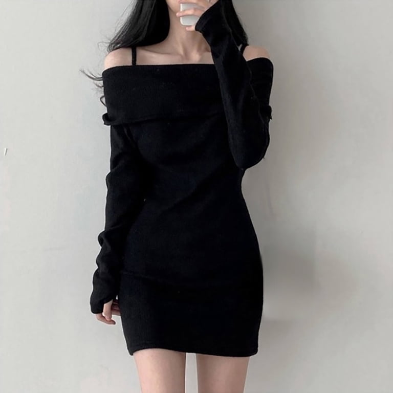 princess polly baby blue dress Casual And Cozy Off-The-Shoulder Sweater Dress main image 0