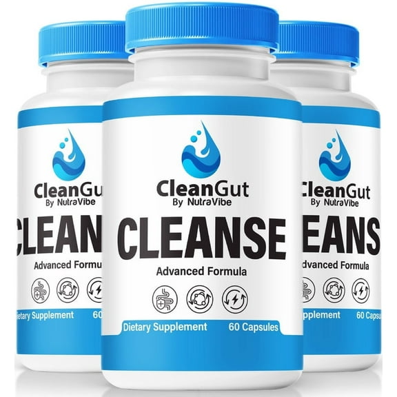(3 Pack) Clean Gut Cleanse Capsules, Premium All-Natural Formula Supplement for Gut Health, CleanGut Powder Pills for Digestive Wellness, Official Probiotics Tablets Reviews (180 Capsules)