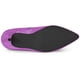 thumbnail image 5 of Botines Punta Puntiaguda Con Purpurina Tacón De Aguja Brillantina Para Mujer Morado 37.5, 5 of 6