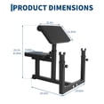 thumbnail image 2 of Adjustable Preacher Curl Bench, 5 Level Arm Pad 6 Level Barbell Rack, 2 inch Thick Cushion, 300 lbs Capacity Steel Frame, Red, 2 of 6
