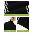 thumbnail image 4 of Black Striped Bar Stool Covers Set of 4, Farmhouse Black White Stripes Stretch Washable Bar Chair Covers with Backs, Removable Pub Counter Height Chair Cover for Kitchen Dining Room Cafe, 4 of 7