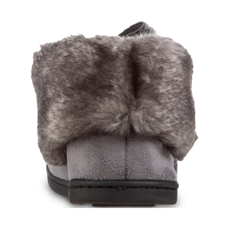 Isotoner Women s Memory Foam Microsuede Nelly Moc Bootie Slippers