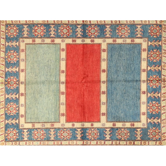 Ahgly Company Machine Washable Indoor Rectangle Contemporary Cherry Red Area Rugs, 5' x 8'