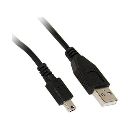 eDragon Mini USB 2.0 Cable, Black, Type A Male to 5 Pin Mini-B Male, 6'(ED83005)