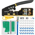 thumbnail image 1 of Kit de herramientas de crimpado CHZHLM RJ45, engarzadora pasante con comprobador, 1 of 6