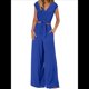 thumbnail image 2 of Conjuntos de Dos Piezas de Verano para Mujer 2025, Top Corto con Cinturón, Mangas y Cuello en V, Pantalones Anchos, Chándal Informal. Azul M, 2 of 7