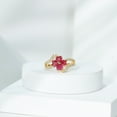 thumbnail image 3 of Rosec Jewels Ruby Floral Engagement Ring for Women - AAA Quality - Natural Ruby Diamond Ring with Jewelry Box, 10K Yellow Gold, US 10.50, 3 of 9