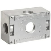 Morris Products 36080 Weatherproof Boxes - One Gang 18 Cubic Inch Capacity - 5 Outlet Holes 0.7 5 In. Gray