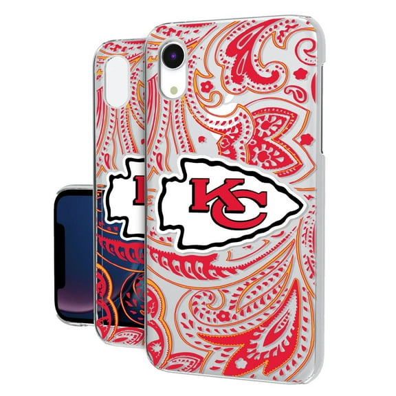 Kansas City Chiefs iPhone Clear Paisley Design Case