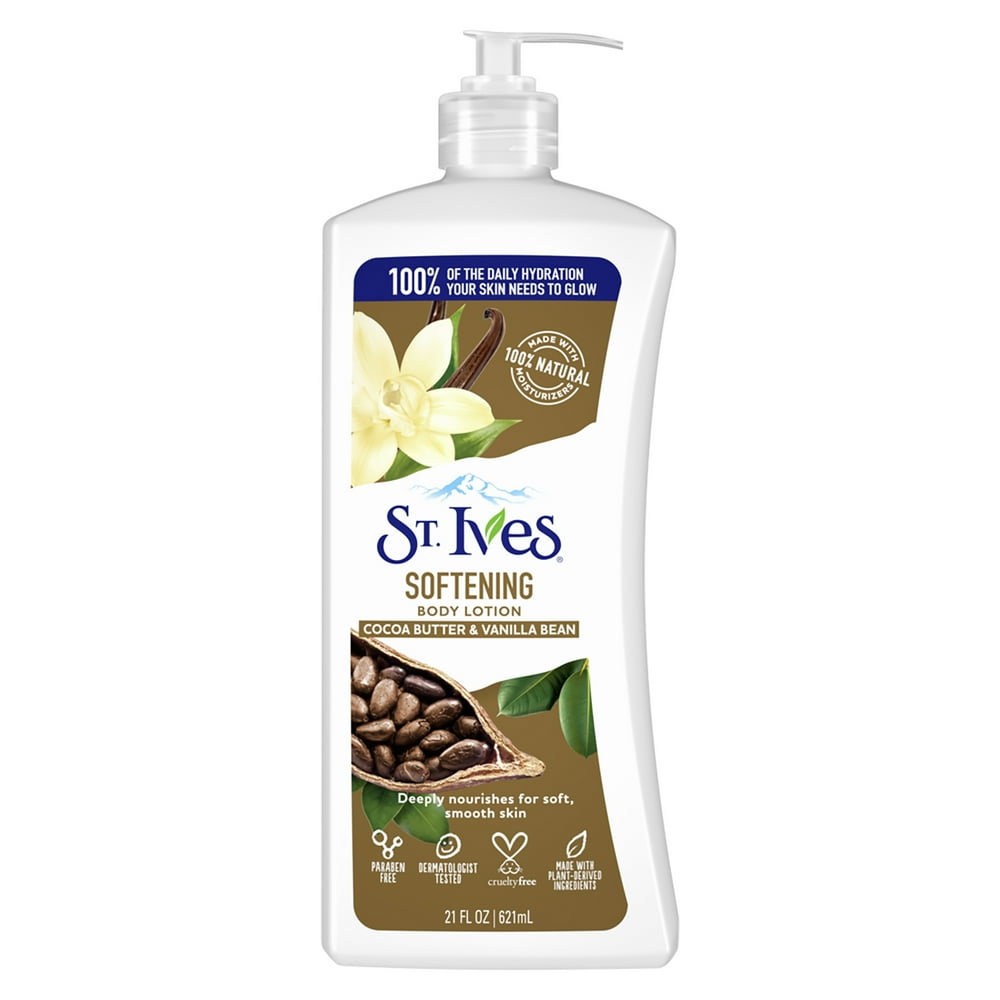 St. Ives Softening Body Lotion Cocoa Butter and Vanilla Bean 21 oz