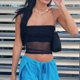 thumbnail image 5 of Chaleco NOVEDAD DE VERANO 2023, top de tubo sexy barroco de malla sin mangas de color sólido para mujer Cgtredaw Para estrenar, 5 of 6