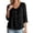 Black, variant on Women's V Neck Long Sleeve Button Down Casual Blouse Soft Black S