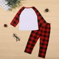 thumbnail image 3 of Sinhoon Baby Boys Girls Christmas Clothes Kid Sister Brother Matching Outfits Red Plaid Bear Top T-Shirt and Pants Set (6-7Y), 3 of 7
