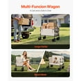 thumbnail image 5 of KFFKFF Collapsible Folding Wagon with 550lb Capacity & 220L Storage, Convertible 2-in-1 Wagon and Bench, Utility Cart with Adjustable Handle for Outdoor Activities, Shopping, Camping, and Gardening, 5 of 9