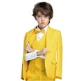 thumbnail image 6 of ETHAN Teen Boy Suit Elegant Formal Suits 3 Piece Slim Fit Yellow Dresswear Boys Suit Set Size 8, 6 of 6