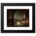 thumbnail image 2 of Hubert Robert 18x15 Black Modern Framed Museum Art Print Titled - A Hermit Praying in the Ruins of a Roman Temple (About 1760), 2 of 5