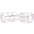 thumbnail image 4 of vidaXL 2 Piece Sofa Set with Cushions Dark Gray Velvet, 4 of 7