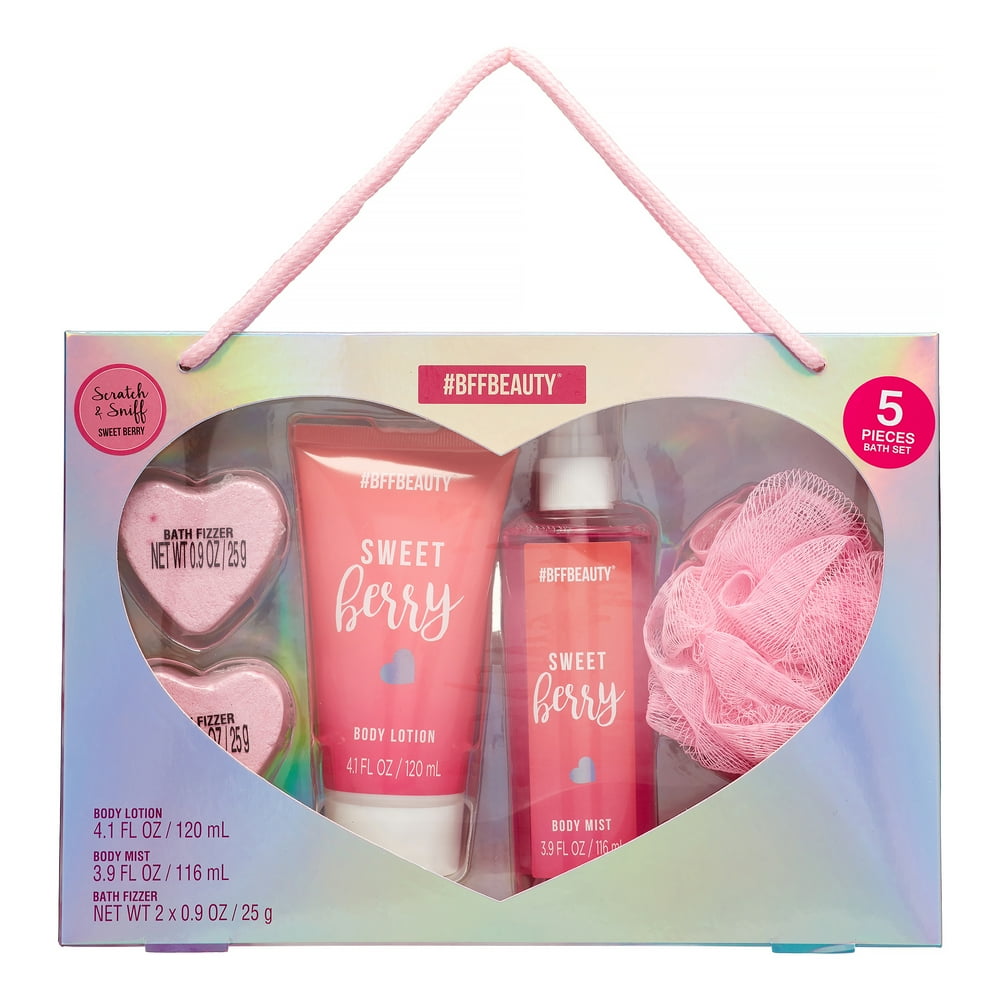 BFF Beauty Sweet Berry Bath and Body Gift Set, 5 pieces