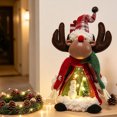 thumbnail image 6 of WWV Exquisite Lighted Christmas Glowing Figurine Set Santa Snowman Reindeer with Warm LED Mini Scene Table Decor for Home Party Mantel Shelf Holiday Display Gift for Mom Wife Girls, 6 of 7