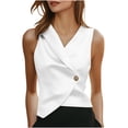thumbnail image 3 of Bovxnpu Tank Tops Summer Sleeveless Blazer Jacket Button Tank Top Casual Summer Tops (Women's or Women's Plus), 3 of 9