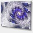 thumbnail image 2 of Art Numérique Fleur Fractale Gris Bleu - Impression sur Toile Florale, 2 of 3