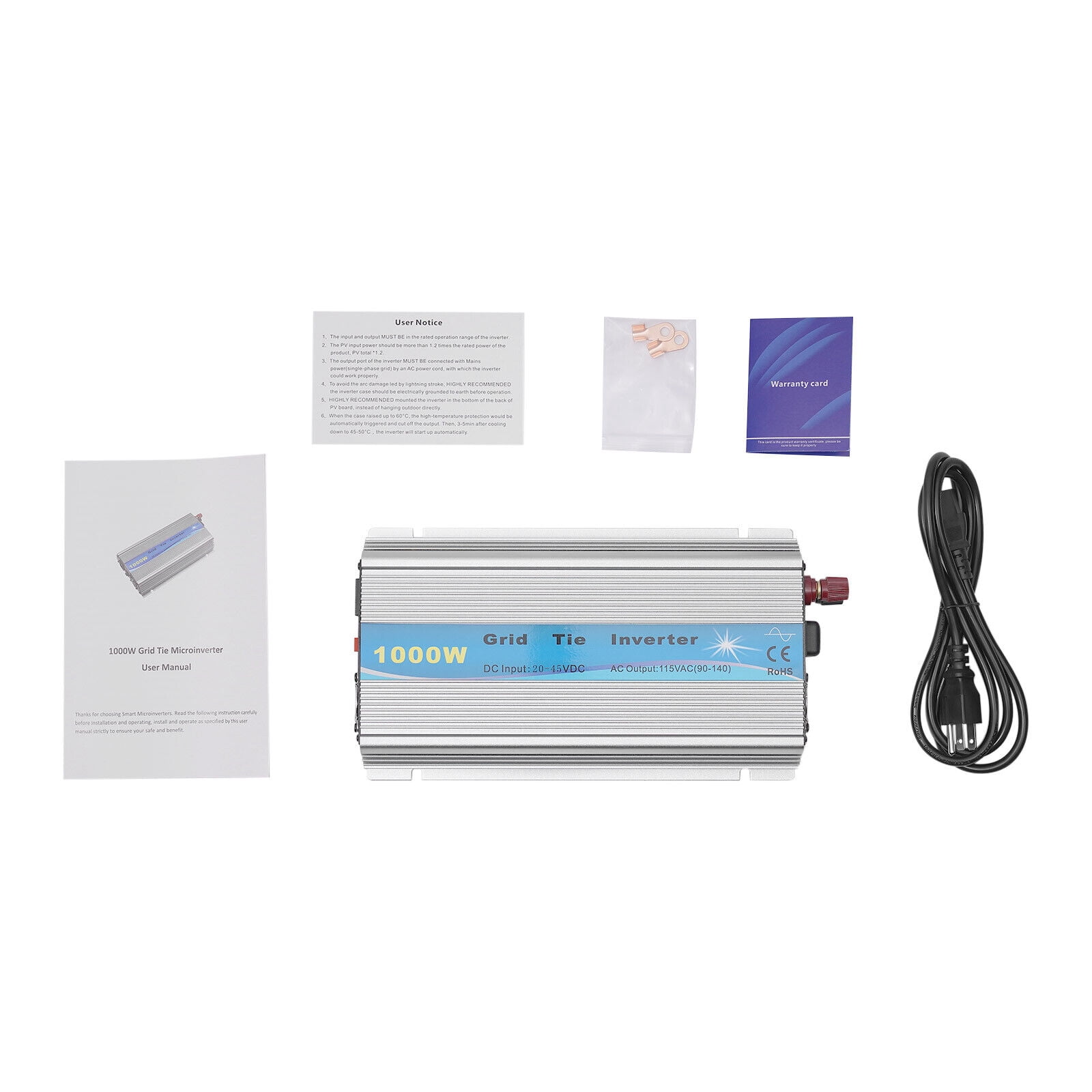1000W Grid Tie Inverter with MPPT Technology, Pure Sine Wave, Aluminum Alloy, for 36V Solar Panels and Batteries – High Efficiency, CE & RoHS Certified