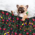 thumbnail image 3 of Pofeuu Mexican Flower 2 Print Puppy Blanket,Dog Blankets,Pet Blanket Cozy Cat Blankets for Indoor Cats, Fuzzy Pet Blanket for Kitten Doggy Dog Blankets-Medium, 3 of 8