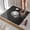 Black, variant on Non-slip square shower mat, 40x40 inch soft loofah bathroom mat with drain holes for quick drying of bathtub and bathroom floor.