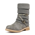 thumbnail image 1 of Bota DREAM PAIRS para Mujer, Media Caña, Invierno, Nieve, Gris, Talla 9.5, 1 of 6