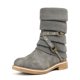 thumbnail image 1 of Bota DREAM PAIRS para Mujer, Media Caña, Invierno, Nieve, Gris, Talla 9.5, 1 of 6