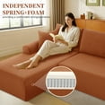 thumbnail image 6 of VFD Modular Sectional Couch in a Box 103" L Shaped Boneless Cloud Couch with Deep Seat, Convertible Sofa Bed for Living Room Bedroom Apartments Dorms, No Assembly Required, Orange, Left Facing Chaise, 6 of 15