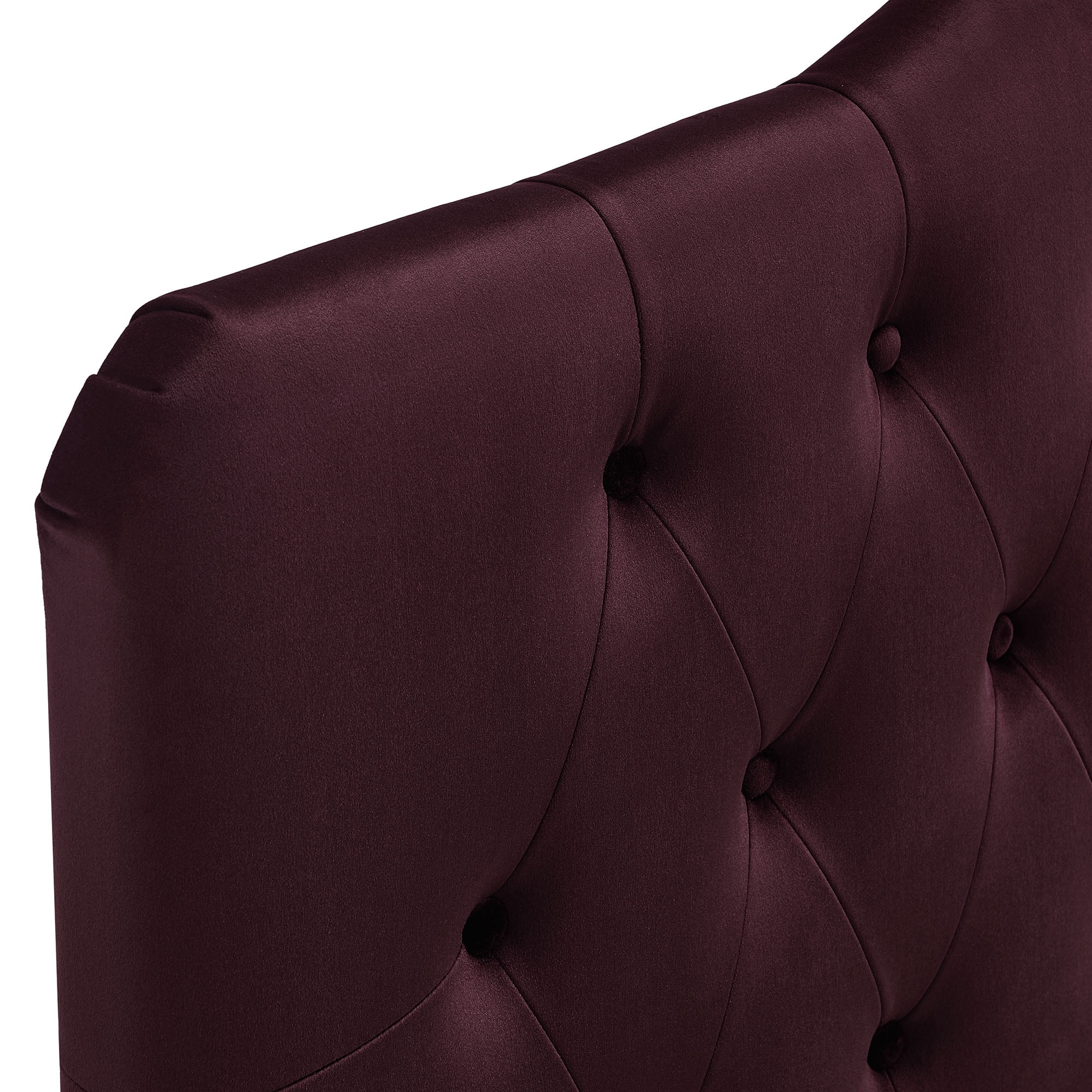 Annabel Stain-Resistant Performance Velvet Queen Headboard in Mulberry