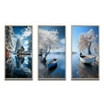 thumbnail image 2 of Designart "Lake Calm Retreat" Cottage Framed Wall Art Set Of 3 - White Lakes Lakehouse Frame Gallery Wall Set For Home Decor, 2 of 7