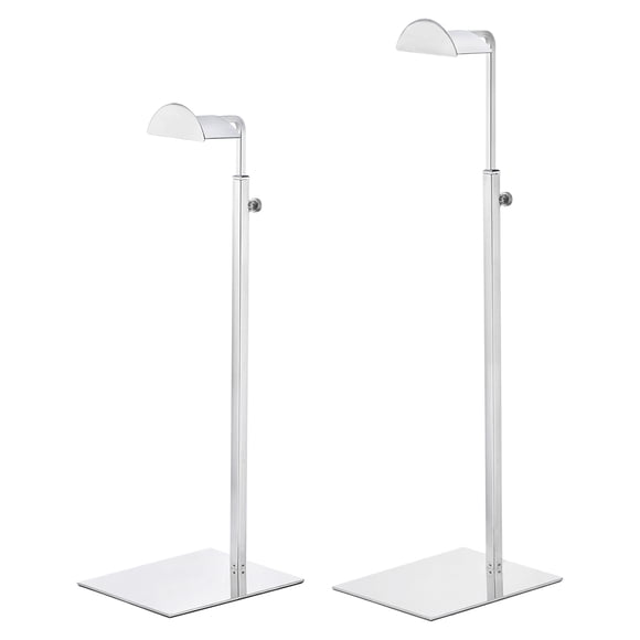 Unique Bargains Purse Display Stand Set 2 Pack Metal Adjustable Handbag Rack Single Hook Holder for Boutique Store Silver